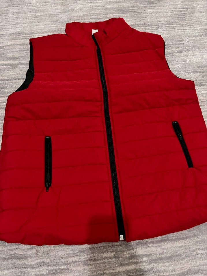 Kırmızı Fermuarlı Yelek - Görsel 2