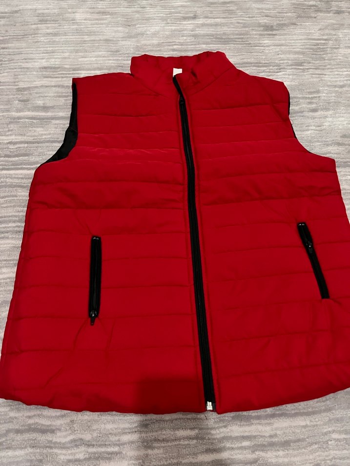 Kırmızı Fermuarlı Yelek - Görsel 3