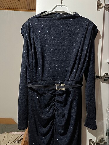 Lacivert midi boy elbise/abiye - Görsel 4