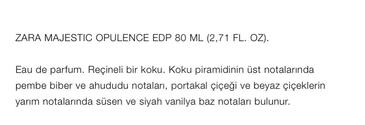 Beden Zara parfüm
