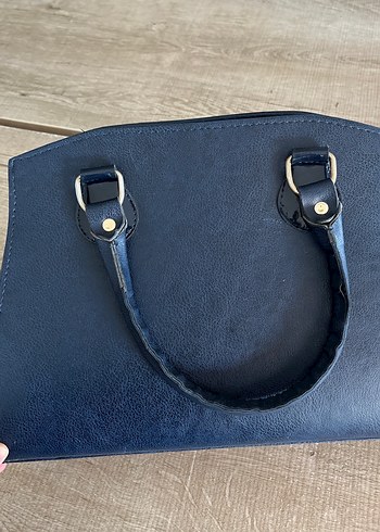 Mavi Deri Tokalı Kadın Çanta - Görsel 3