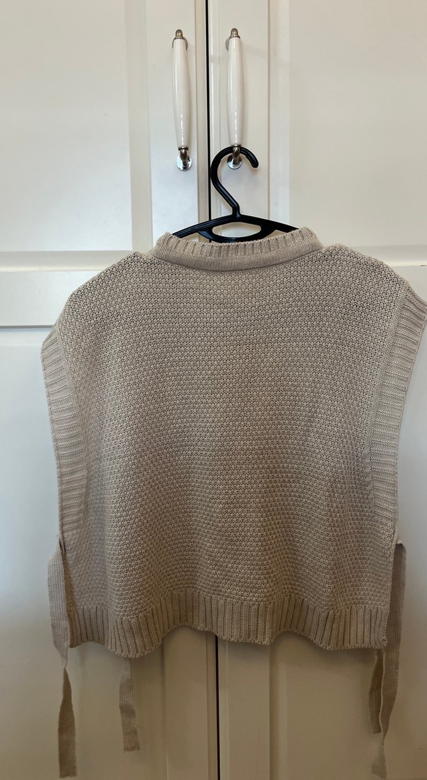 Bohem Tarz Bej Triko Kadın Süveter - Görsel 2