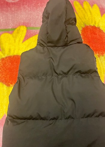 Siyah Fermuarlı Kadın Kapüşonlu Yelek - Görsel 2