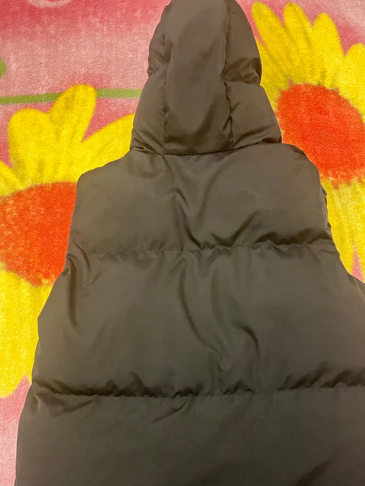 Siyah Fermuarlı Kadın Kapüşonlu Yelek - Görsel 2