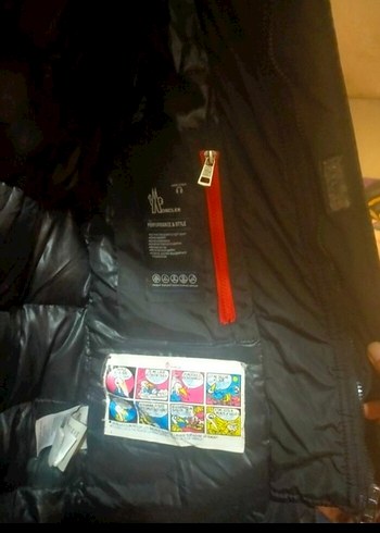s Beden Moncler Siyah Uzun Fermuarlı Erkek Mont