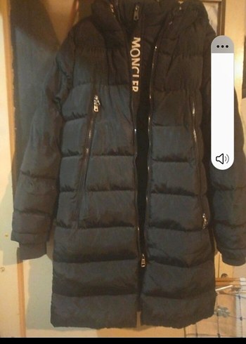 Moncler Moncler Siyah Uzun Fermuarlı Erkek Mont
