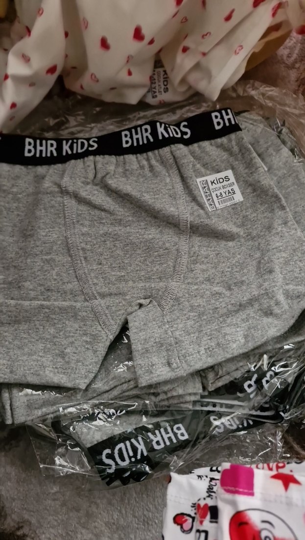 Gri Baskılı Çocuk İç Çamaşırı Takımı - Görsel 3