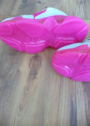 36 Beden Renkli Pembe Balenciaga triple s