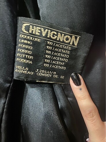 m Beden siyah Renk Chevignon Vintage deri blazer ceket