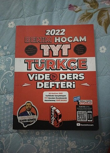  TYT Türkçe Benim Hocam Video Ders Defteri