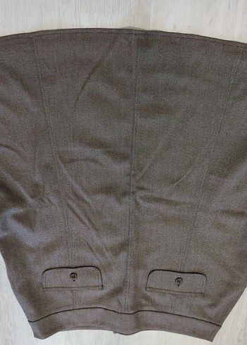 Kahverengi Piliseli Midi Hamile Eteği - Görsel 7