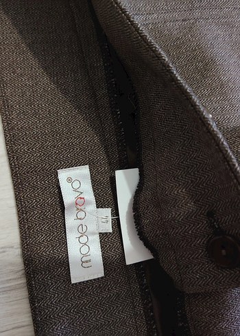 Kahverengi Piliseli Midi Hamile Eteği - Görsel 5