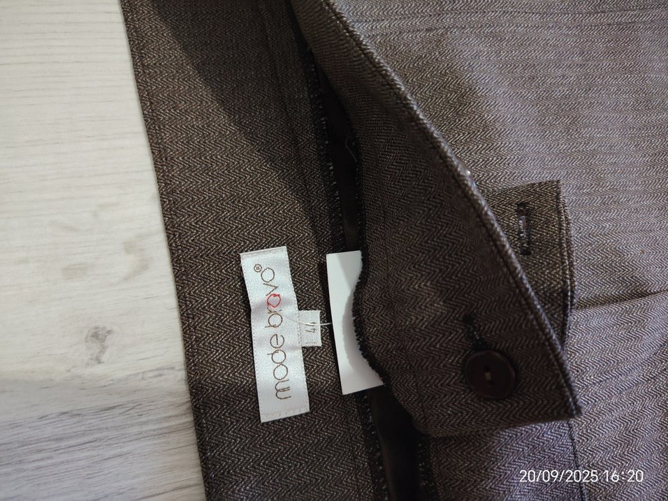 Kahverengi Piliseli Midi Hamile Eteği - Görsel 5