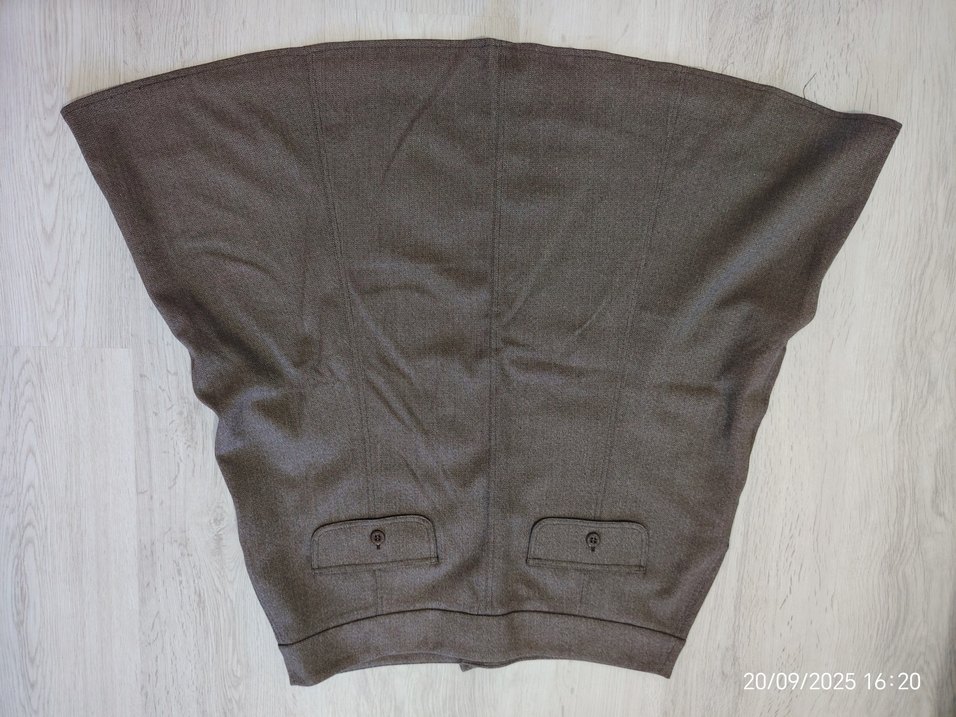 Kahverengi Piliseli Midi Hamile Eteği - Görsel 2