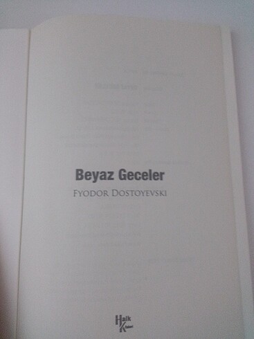  Beden Renk Beyaz geceler Fyodor DOSTOYEVSKİ