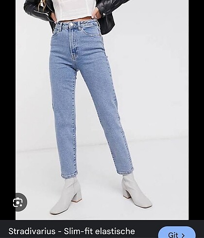 Stradivarius slim fit mom jean - Görsel 7