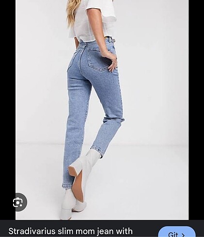 Stradivarius slim fit mom jean - Görsel 8