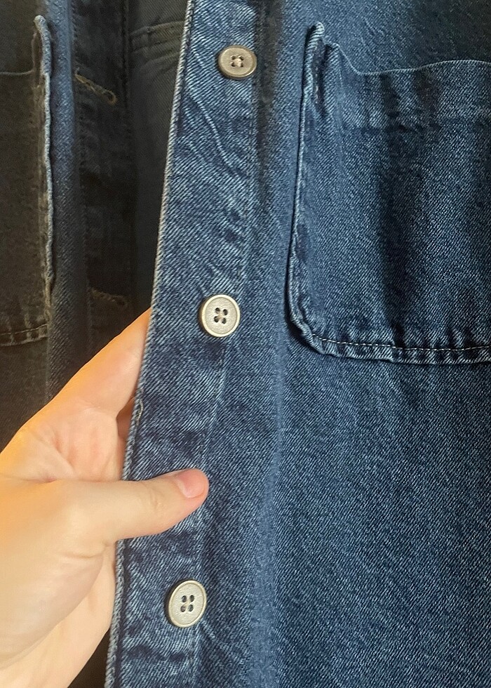 Kot jean gömlek ceket - Görsel 4