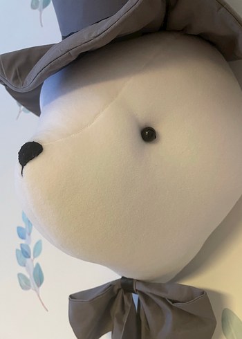 Gri Şapkalı Tavşan Peluş Oyuncak - Görsel 3