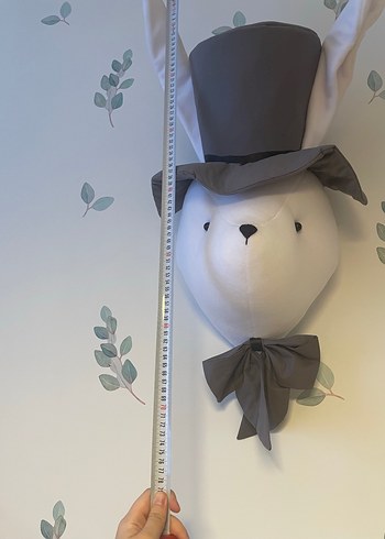 Gri Şapkalı Tavşan Peluş Oyuncak - Görsel 6