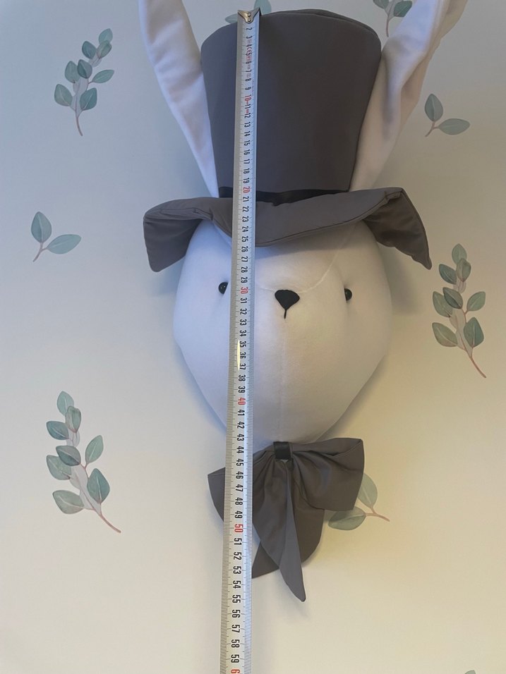 Gri Şapkalı Tavşan Peluş Oyuncak - Görsel 5