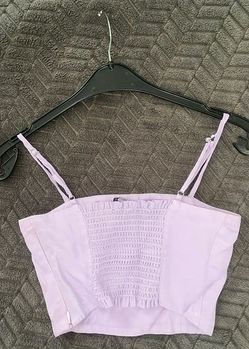 Mor İnce Askılı Crop - Görsel 2