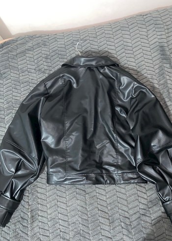 Siyah Deri Ceket Kadın - Görsel 2