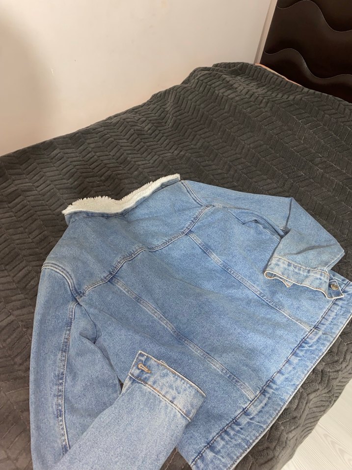 Unisex Mavi Kürklü Kot Ceket lcw - Görsel 2