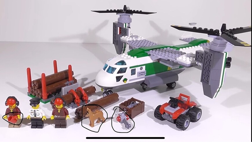 Beden Renk Lego City Cargo Heliplane 60021