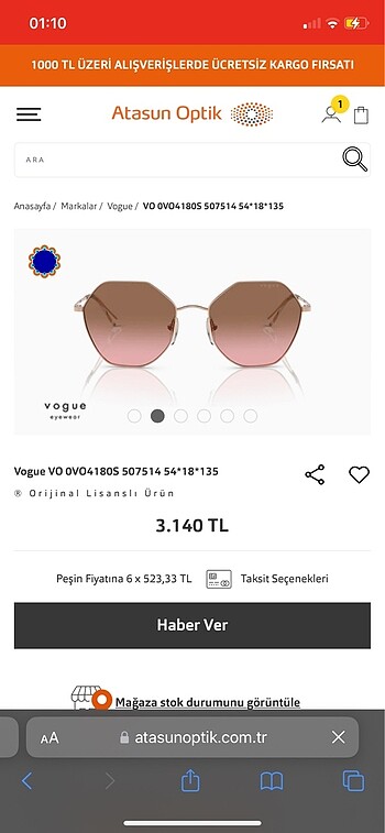 VOGUE GUNES GOZLUGU