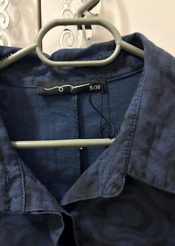 Lacivert Batik Desenli Hamile Kot Ceket - Görsel 2