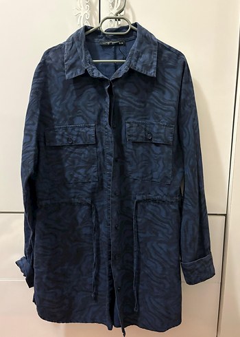 Lacivert Batik Desenli Hamile Kot Ceket - Görsel 3