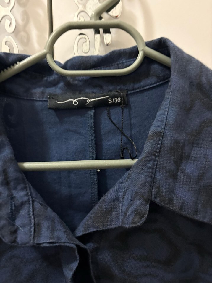 Lacivert Batik Desenli Hamile Kot Ceket - Görsel 2