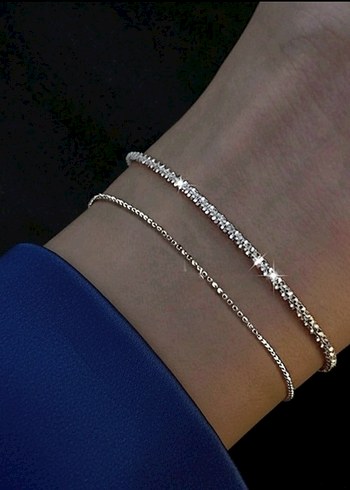 İnce silver Minimalist Bileklik