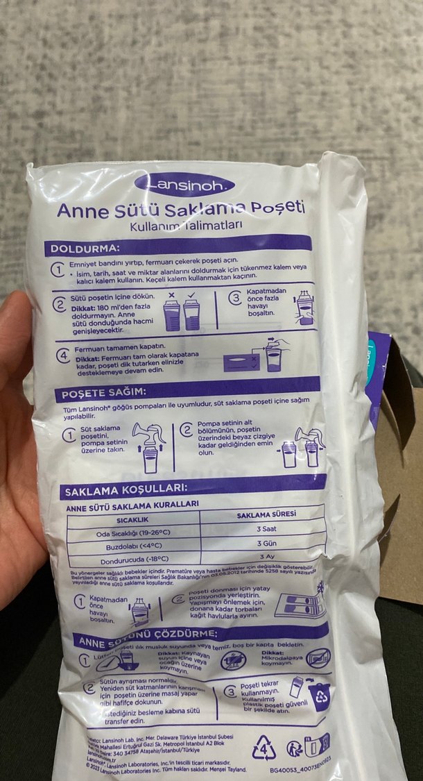 Lansinoh Anne Sütü Saklama Poşeti 25'li - Görsel 3