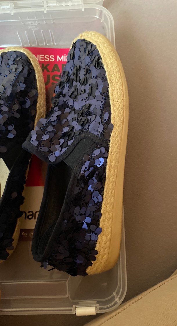 Kadın Lacivert Payetli babet - Görsel 3