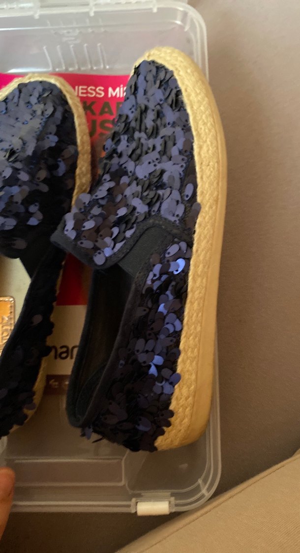 Kadın Lacivert Payetli babet - Görsel 2