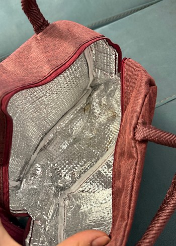 Bordo Parlak Desenli beslenme çantası - Görsel 5