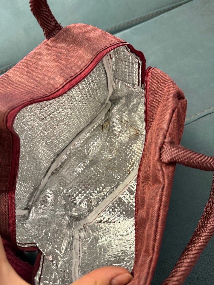 Bordo Parlak Desenli beslenme çantası - Görsel 5