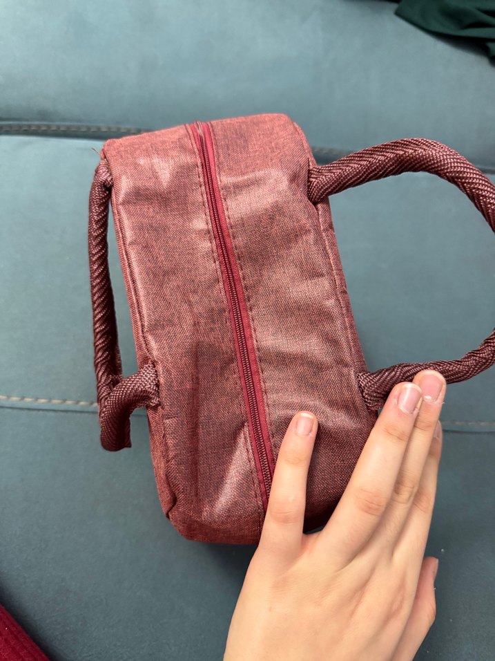 Bordo Parlak Desenli beslenme çantası - Görsel 4