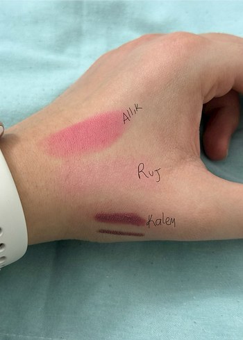 Allık ruj dudak kalemi makyaj seti - Görsel 3