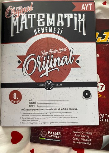 Beden Renk Orijinal Matematik 12'li Deneme Sınavı AYT