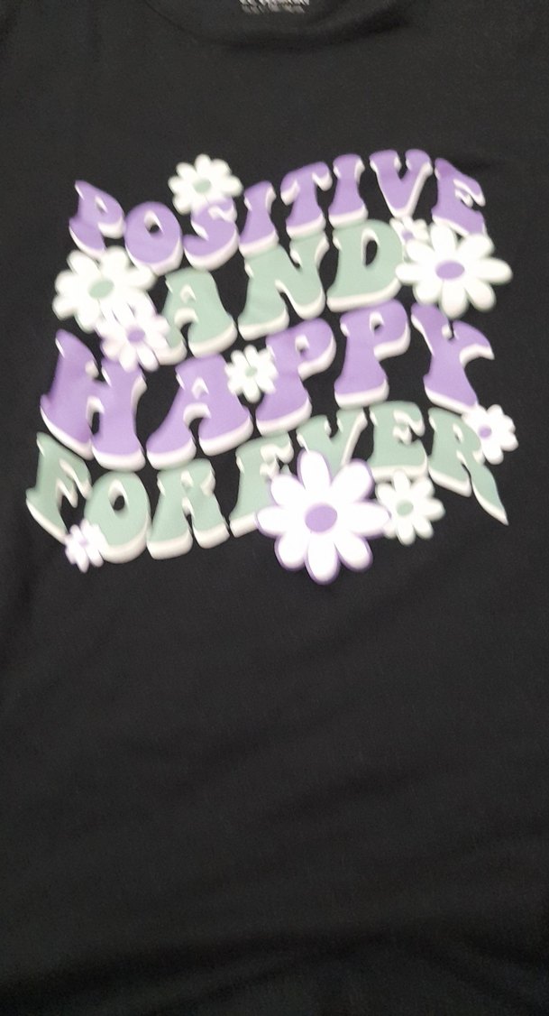 Mor Baskılı Kız Tişörtü, Bol Kesim - Görsel 2