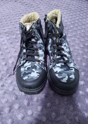 Gri Kamuflaj Erkek Çocuk Kürklü Bot - Görsel 2