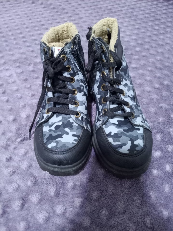 Gri Kamuflaj Erkek Çocuk Kürklü Bot - Görsel 2