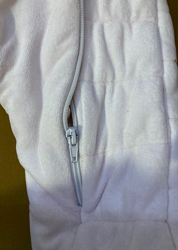 Bebek Kız Beyaz Kapüşonlu Tulum - Görsel 5