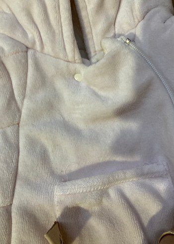 Bebek Kız Beyaz Kapüşonlu Tulum - Görsel 6