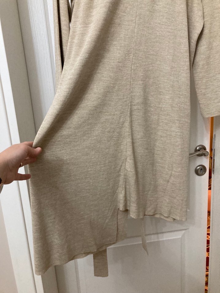 Bej Uzun Kollu Triko Tunik - Görsel 3
