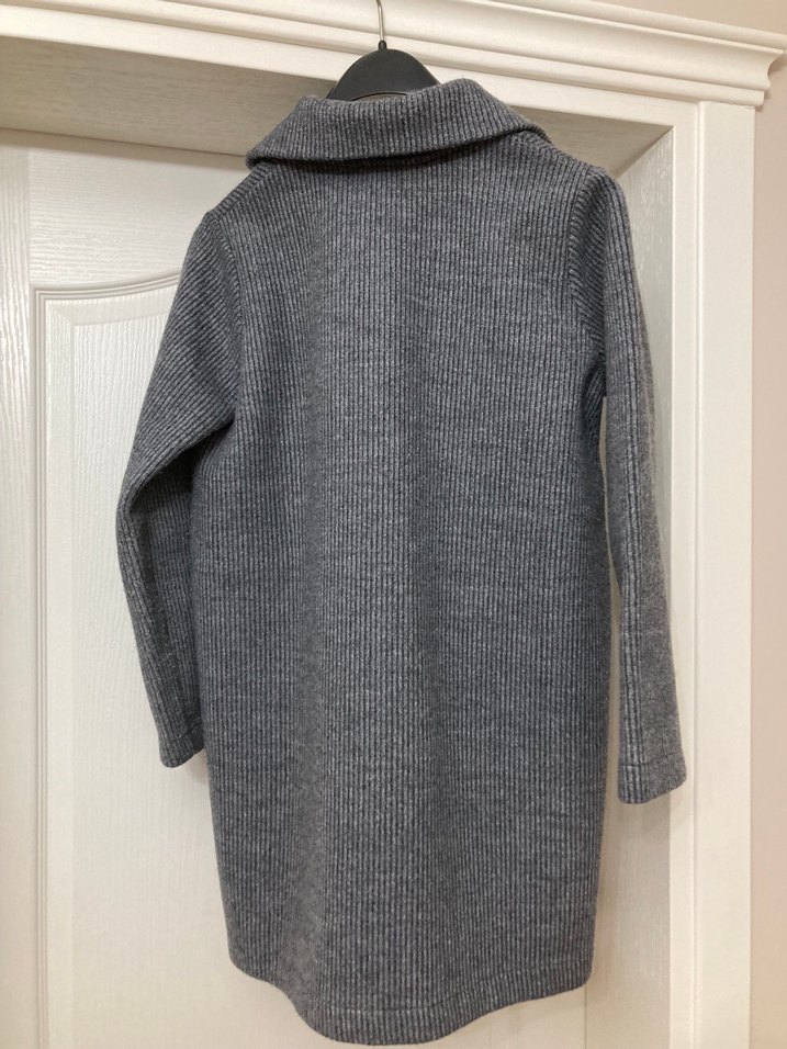 Gri Yarım Fermuarlı Triko Üst - Görsel 3