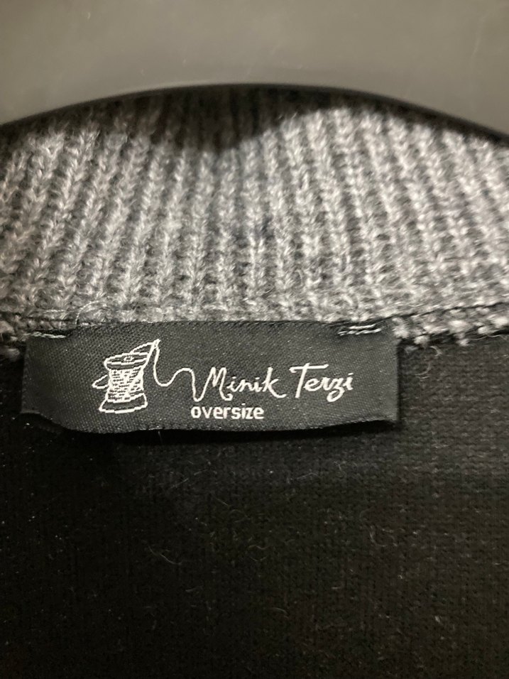 Gri Yarım Fermuarlı Triko Üst - Görsel 2